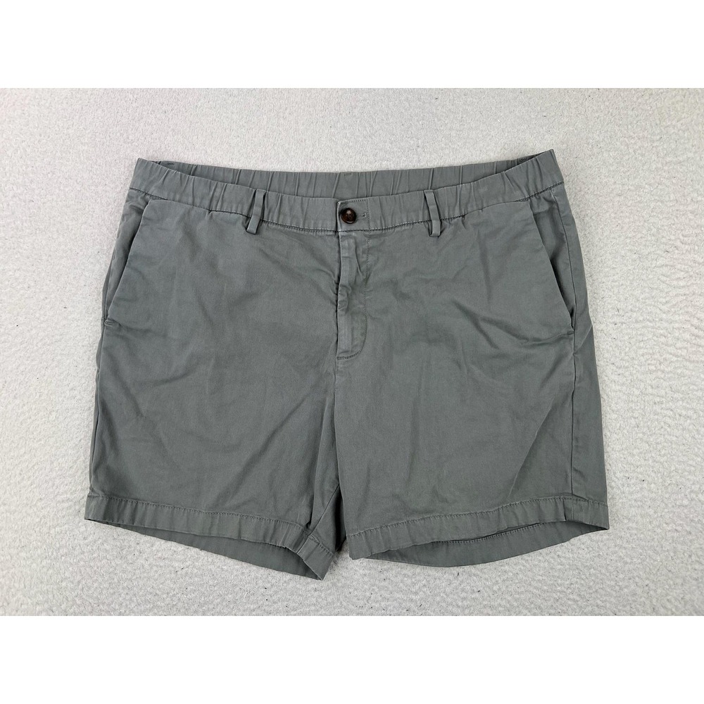 Bearbottom Mens XL Gray Chino Shorts Elastic Waist Stretch 5.5 Inseam Casual